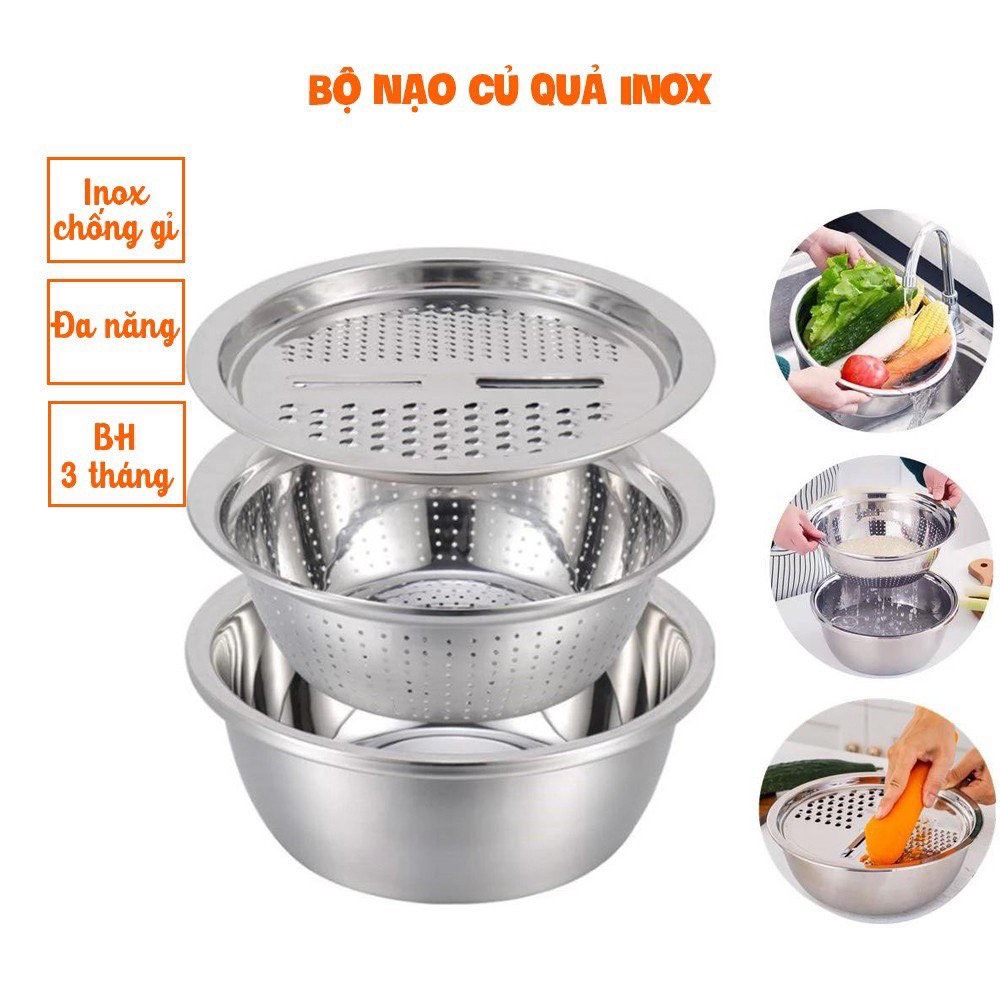 RỔ BÀO INOX 3 TRONG 1